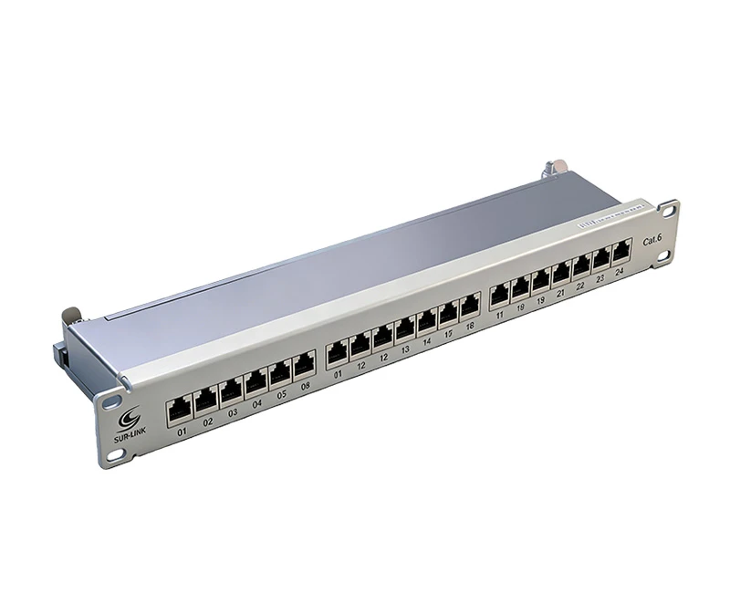 SPP-0A63D1 CAT.6 24 portas patch panel blindado